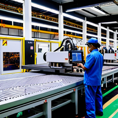 **

"A vibrant Malaysian factory floor, showcasing a diverse team of technicians working on advanced CNC machines. Highlight the modern automation and Industry 4.0 environment. Include sparks flying during a maintenance procedure."

**